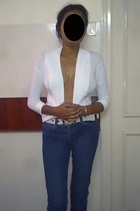 Indian wife opening her blouse for boobs