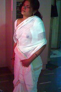 Indian Wife Wearing Wet Sari Boobs Visible