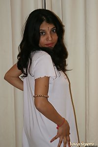 Hot Indian Girl Kavya Sharma Night Suit Photos