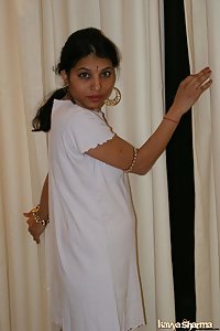 Hot Indian Girl Kavya Sharma Night Suit Photos