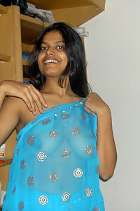 Horny Looking Indian Wife Blue Sari Pictures