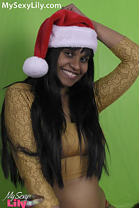 Indian Babe Lily Christmas Special Porn Pics