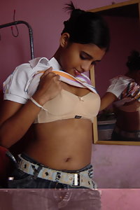 Indian girl teasing her boyfriend lingerie