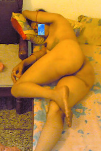 Indian Shy Aunty Kavya Laying Naked On Bed