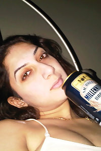 Drunk indian girl showing herself off