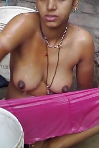 Indian Babe Nude Taking Outdoor Shower