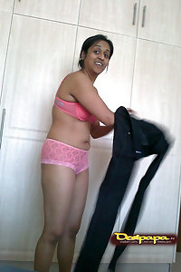 Indian Gujarathi Babe Pink Bra Nude