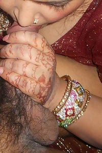 Newly married indian couple on their honeymoon having sex