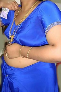 Indian Aunty Bano Blue Blouse Stripped Nude