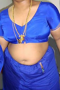 Indian Aunty Bano Blue Blouse Stripped Nude