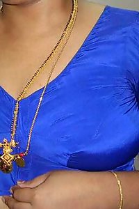 Indian Aunty Bano Blue Blouse Stripped Nude
