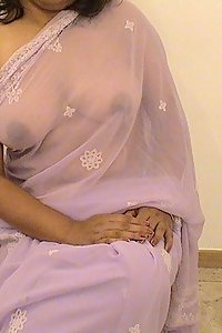 Horny Indian Bhabhi Rukhsana White Transparent Saree