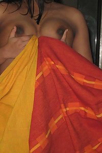Indian Wife Orange Top Stripped Nude On Bed
