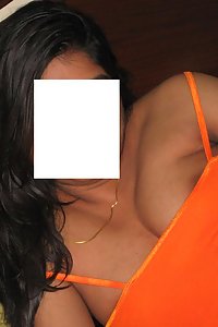 Indian Wife Orange Top Stripped Nude On Bed