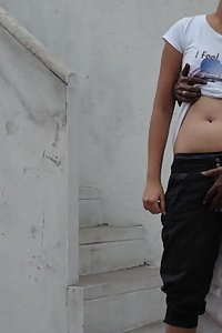 Sexy Indian Girl Gropped By Boyfriend