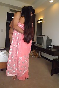 Young indian couple getting naught bedroom after party